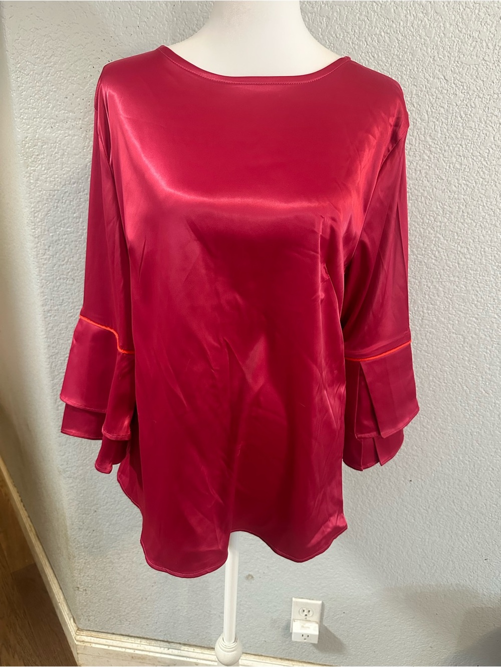 Gorgeous Hot Pink Satin Blouse